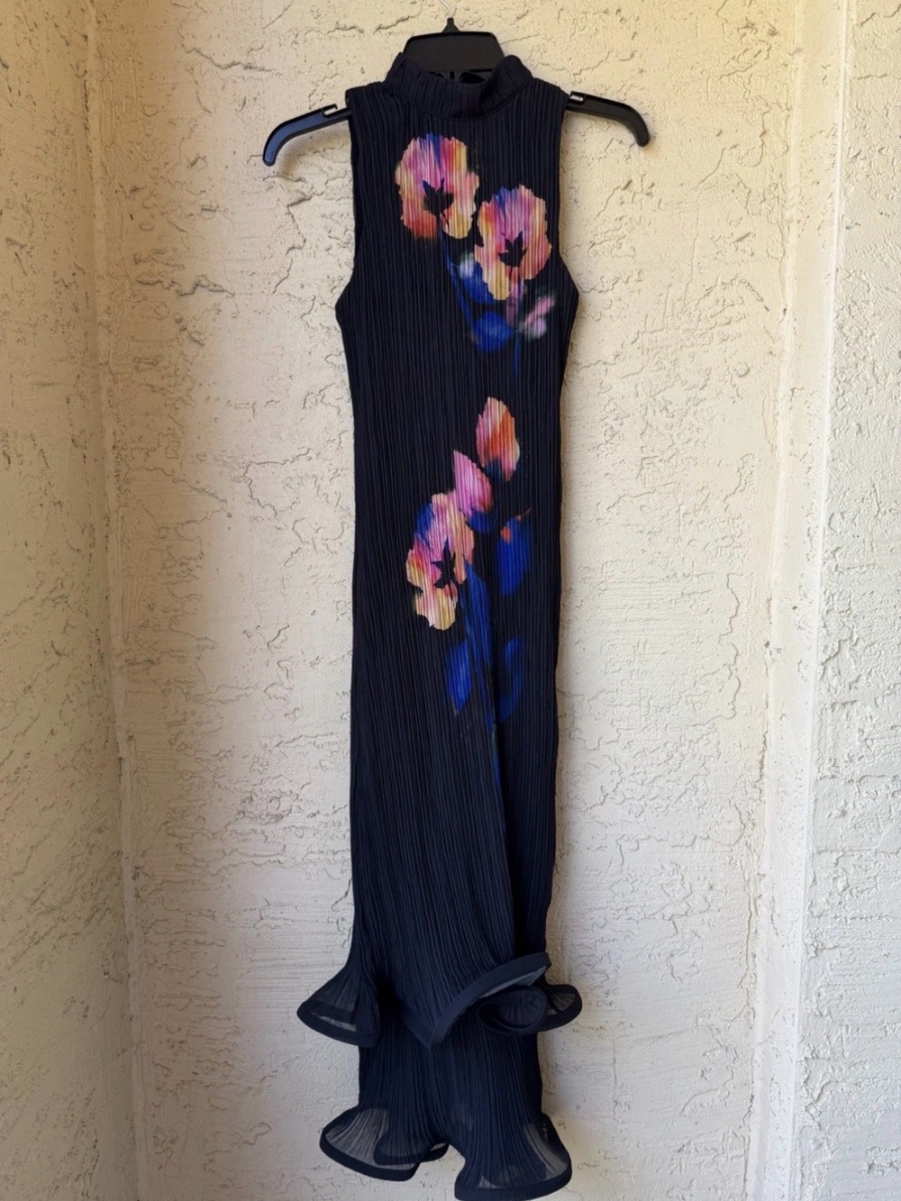 By Anthropologie Sleeveless Mock-Neck Plissé Midi Dress small Wedding guest NWT - Picture 5 of 7